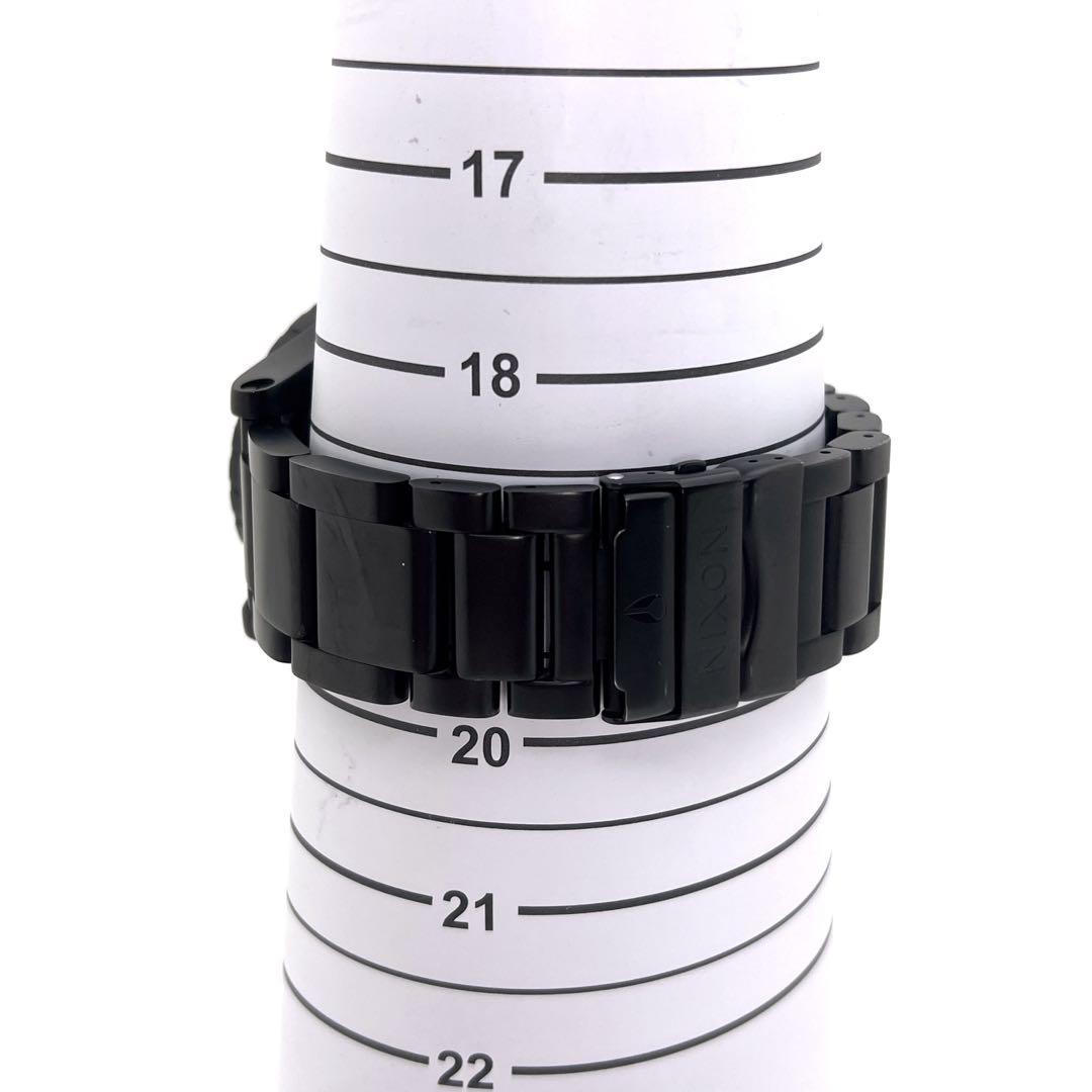 【左リューズ】NIXON ニクソン 51-30 クロノ デイト 黒 稼働品