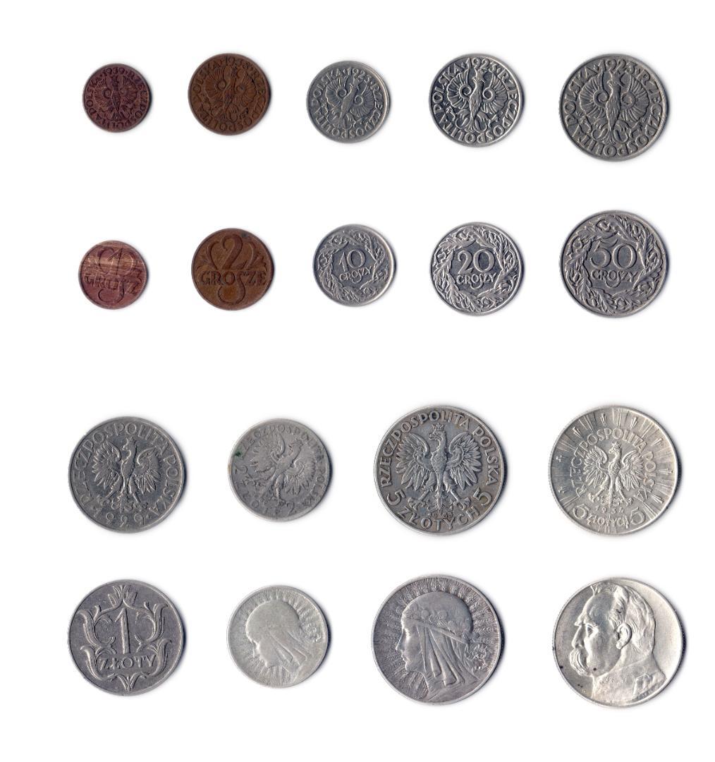 ポーランド 銀貨入り硬貨セット 1・2・5・10・20・50ズウォティ／グロシェ
