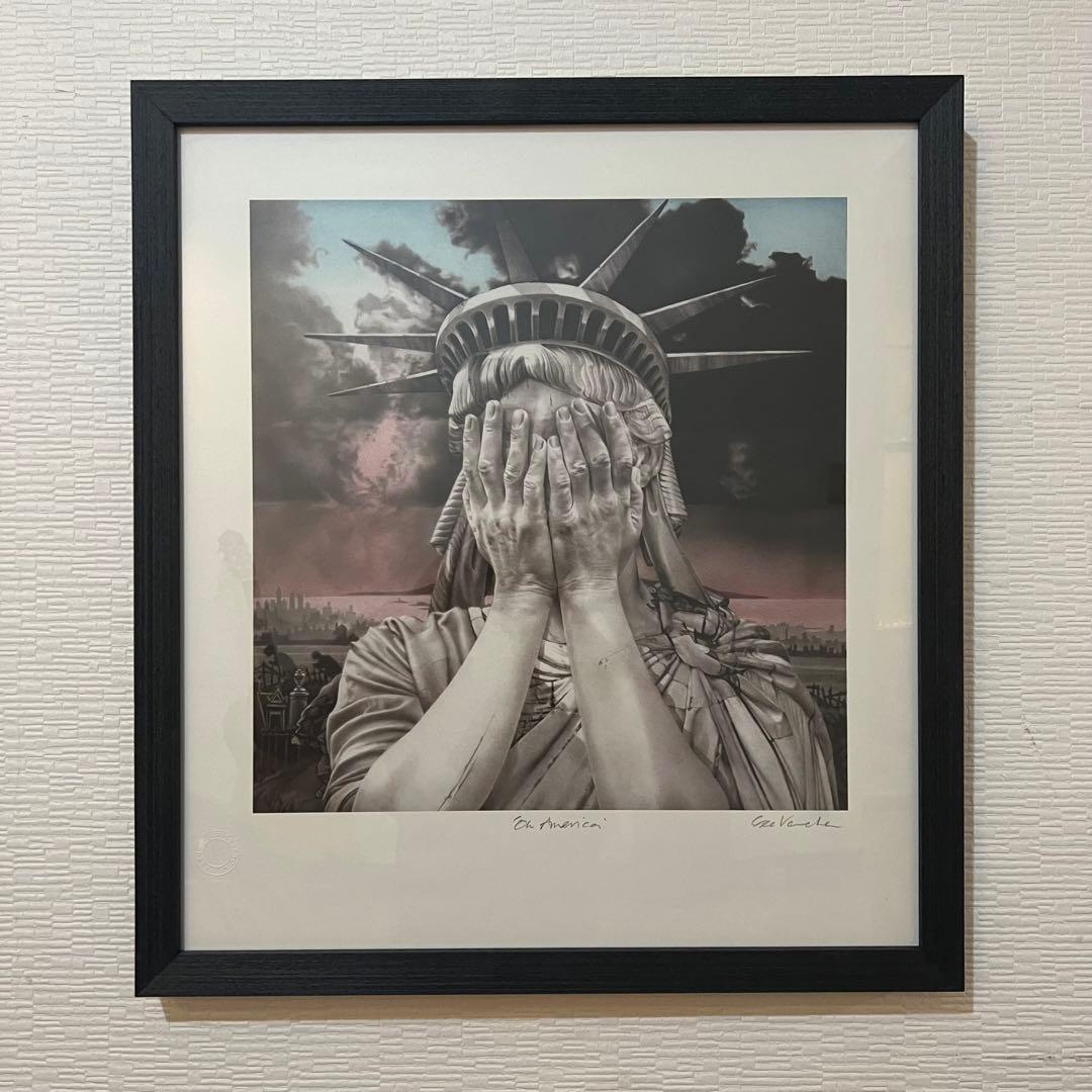 値下げ　Gee Vaucher「OH AMERICA」　額装済み