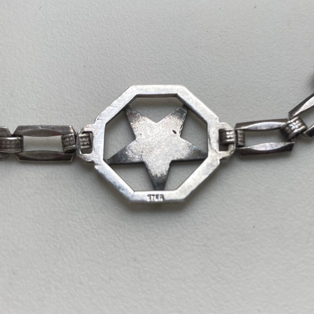 40s 50s USA製 フリーメイソン 逆五芒星 スターリング ブレスレット