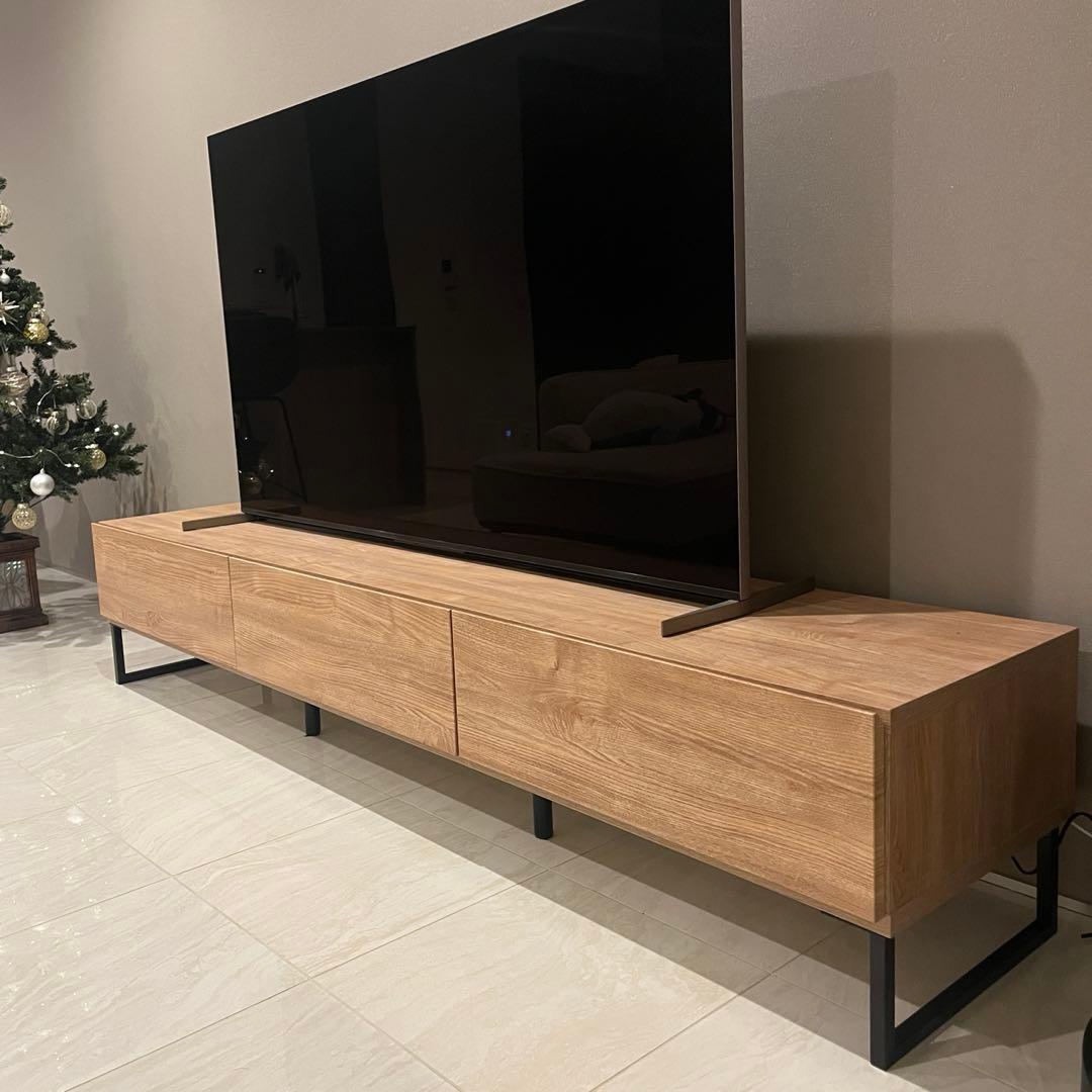 【極美品】lowya テレビボード テレビ台 ナチュラルウッド ロウヤ 210
