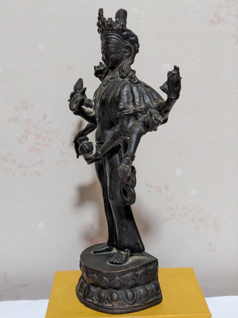 ♦中国仏教 古玩 古美術品 仏像 唐金 釈迦 千手観音菩薩 立像 置物 骨董品