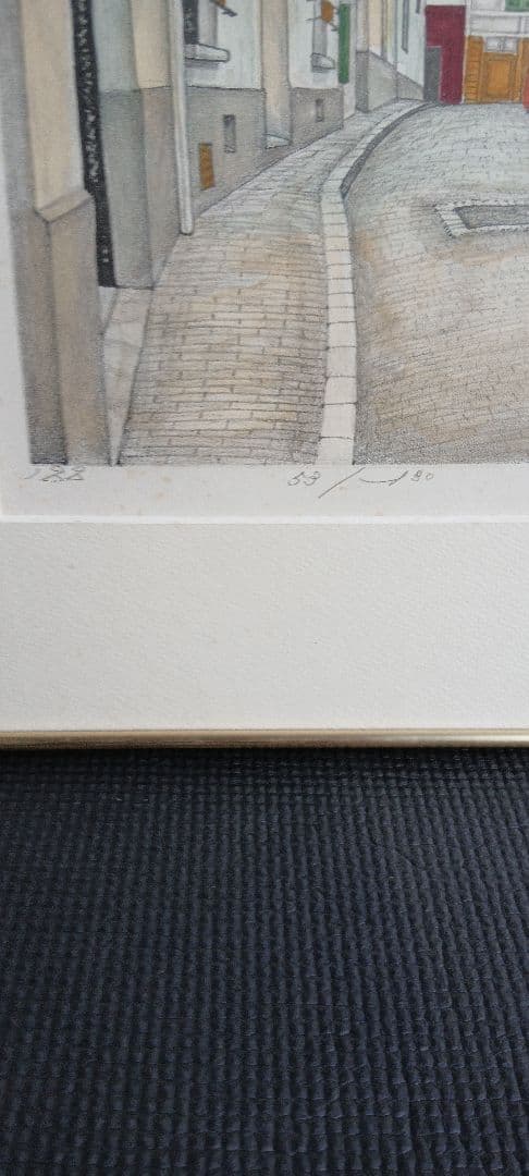 【真作】服部 和三郎 「モンマルトル風景」 リトグラフ 版画 53/180