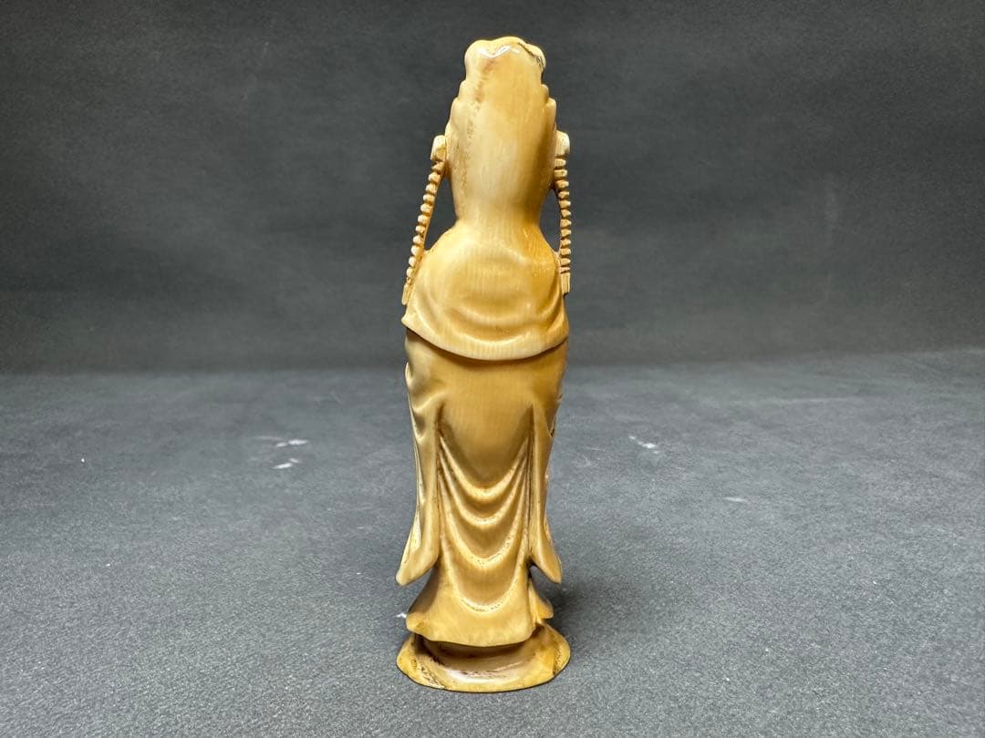 極上　置物　時代物　元禄美人　天然素材　アンティーク　和彫　骨董　飾り物古美術品