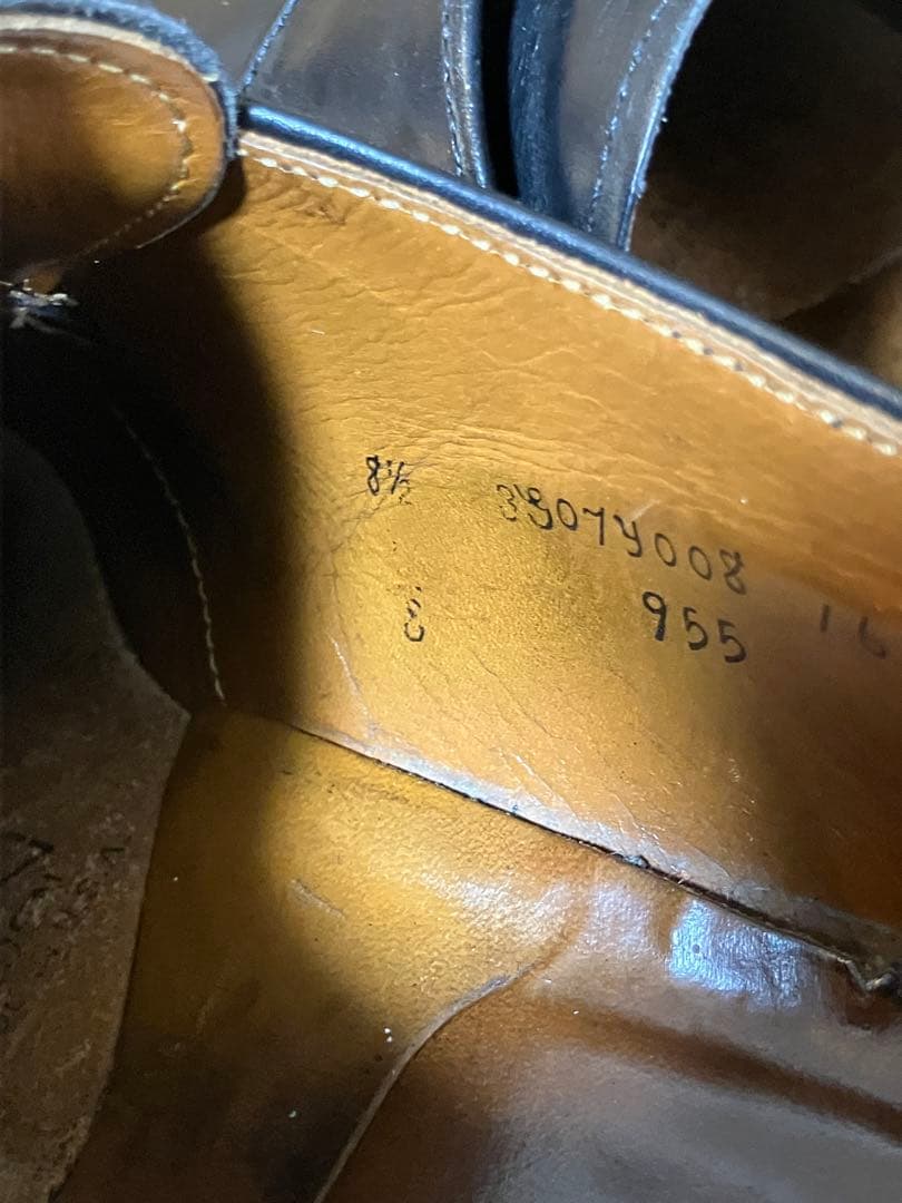 aldenオールデンモンクストラップ ブラックレザーシューズ81/2