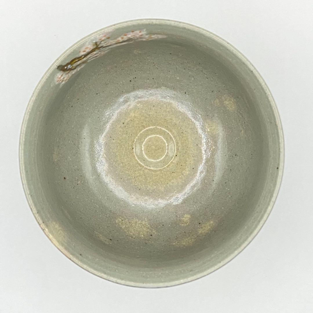 抹茶茶碗 乾山写 花咲爺　寺尾陶象　共箱入　茶道具　茶器　茶盌　京焼　桜　春