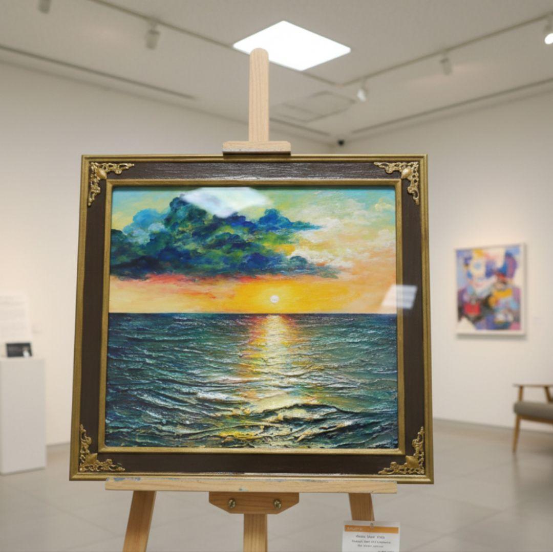 油絵 油彩 油彩画 絵画【Sea at Dusk】