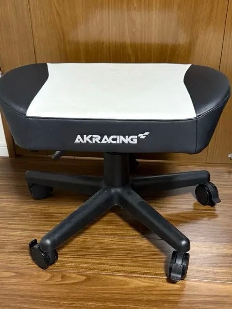 AKRacing ゲーミングチェア オットマン フットレスト ホワイト ブラック