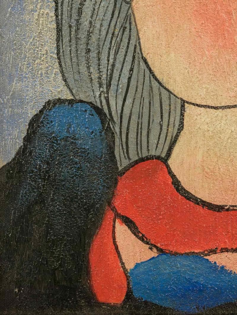ピカソ　ミクストメディア　肉筆『婦人像』表サイン　鑑定証　F6号　額装　b809
