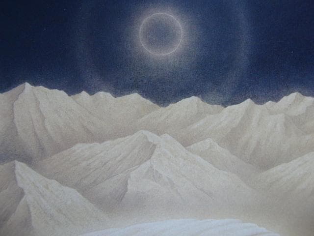 奥山 忠 【霊】 希少画集画、状態良好、新品高級額装付