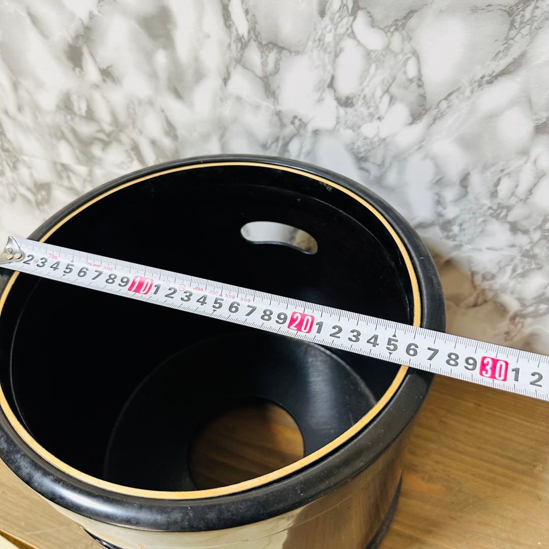 黒色火鉢枠　 2個セット　漆器　豊臣秀吉家紋　アンティーク　骨董品　木箱限定値引