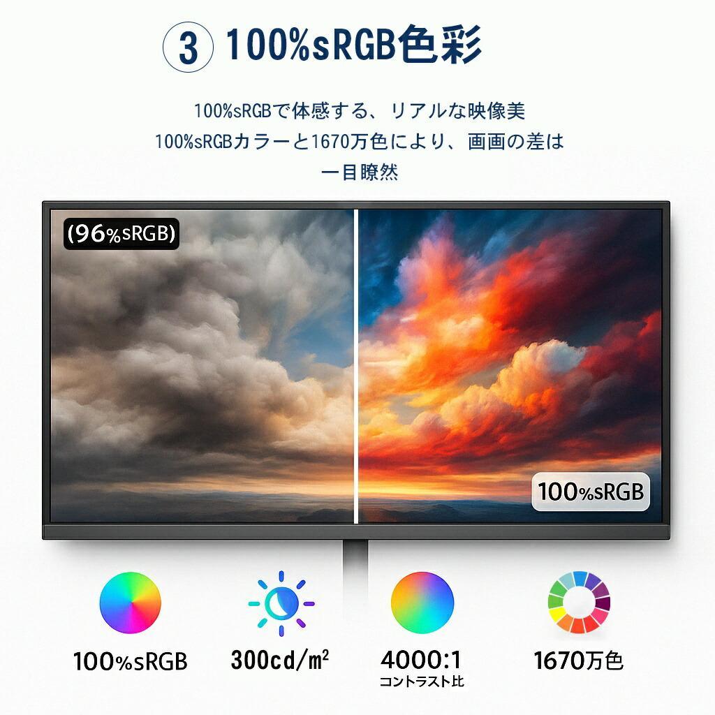★23.8型★ 高画質 モニター フルHD DCR 非光沢 VAパネル