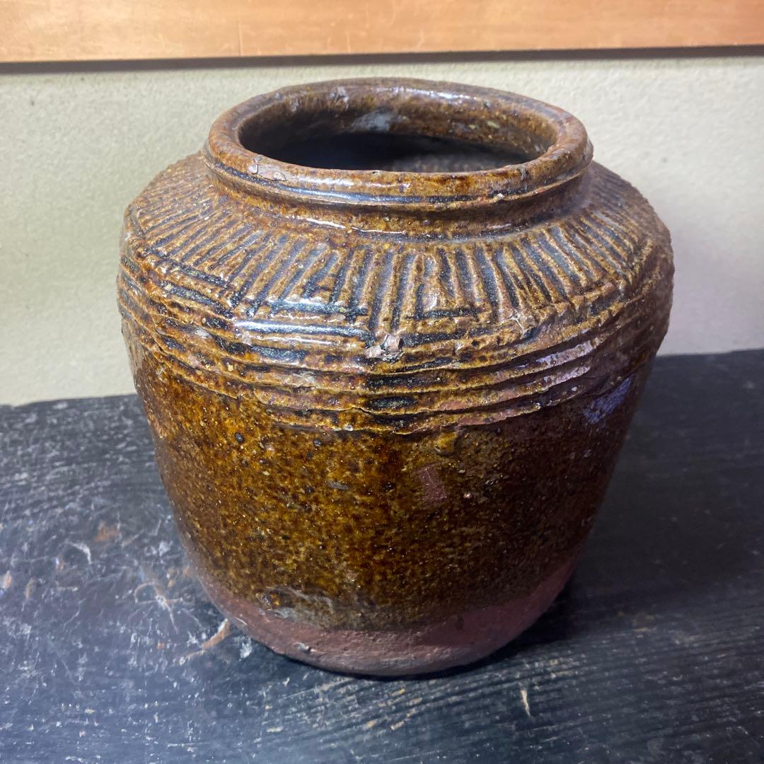中国　古玩　南蛮水指【桐箱付】16cm20cm