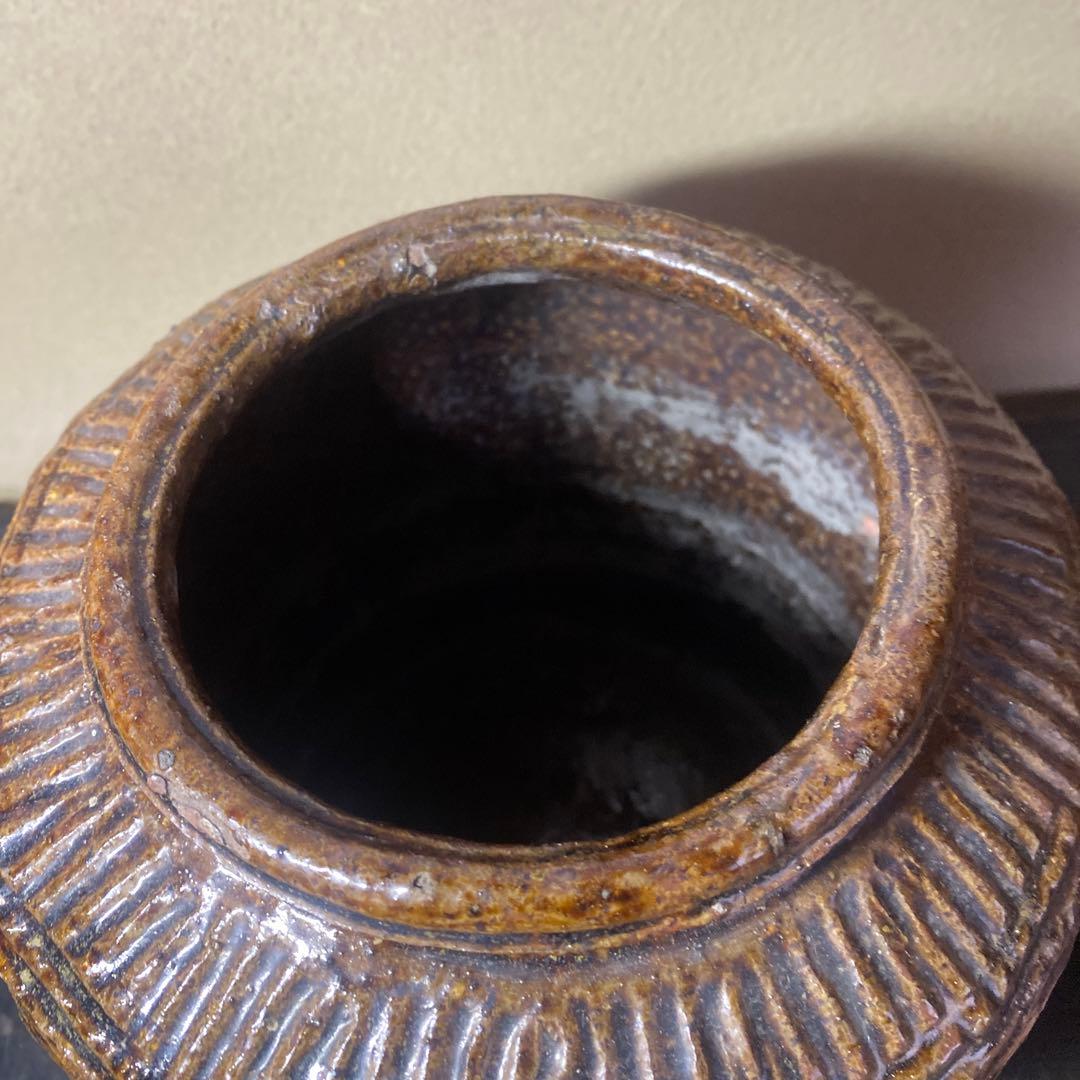 中国　古玩　南蛮水指【桐箱付】16cm20cm