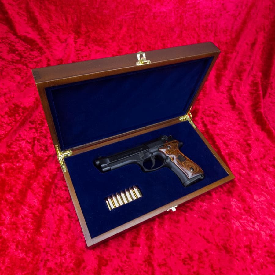 ベレッタ M92 M9 用 高級木製化粧箱 コレクションボックス