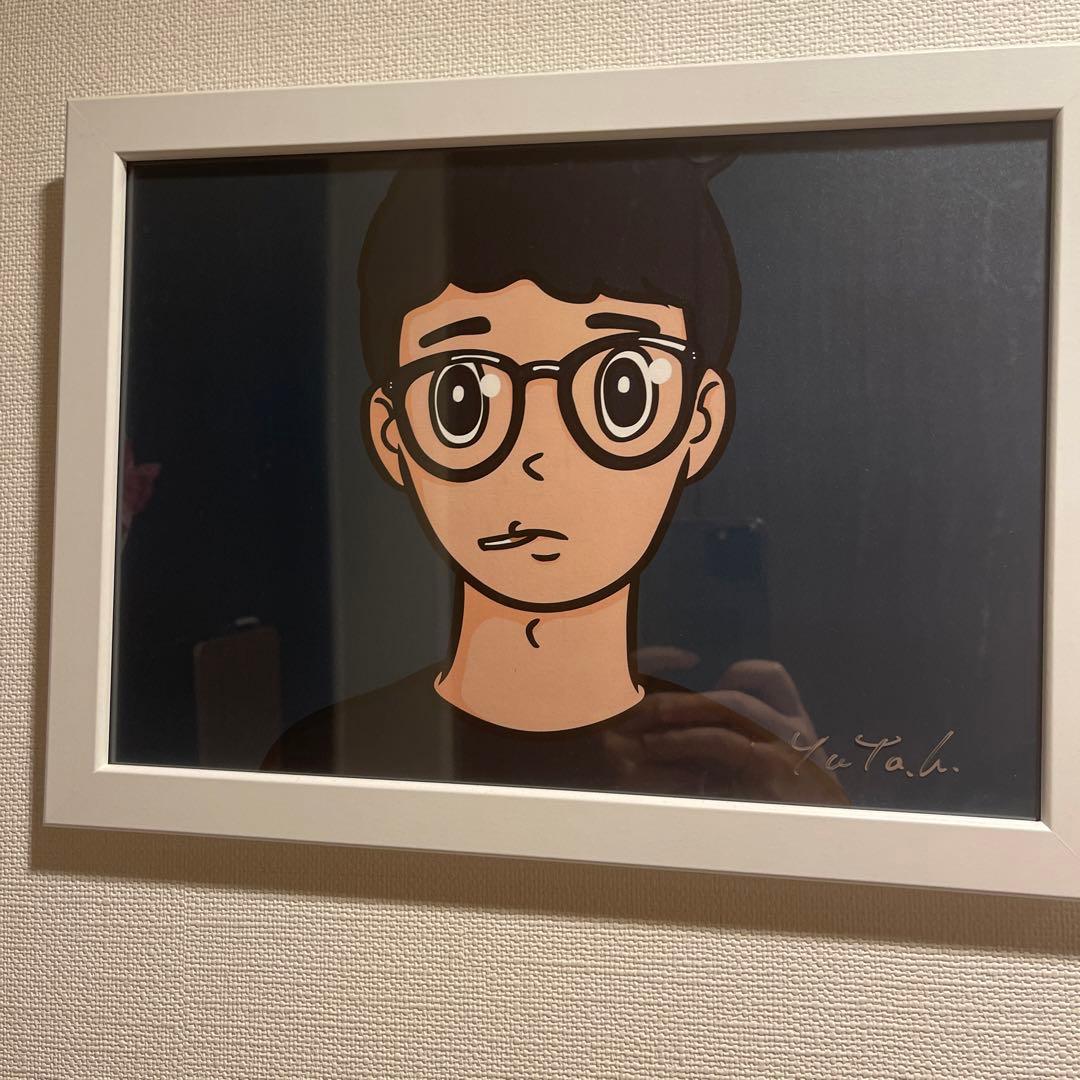 希少作品　ハシヅメユウヤ　サイン入り額付きポスター