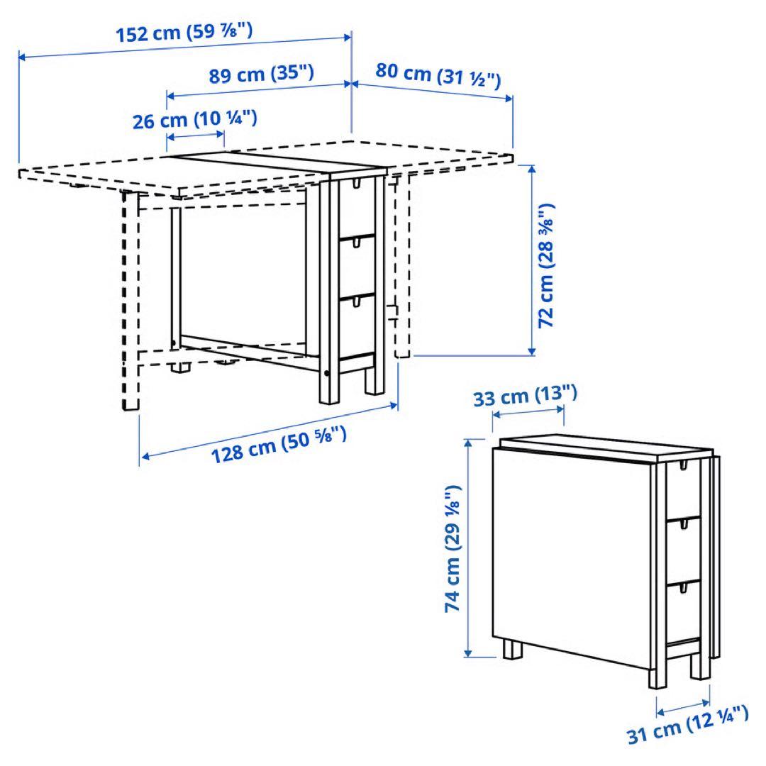 【美品】IKEA イケア　NORDEN バタフライテーブル　折りたたみテーブル