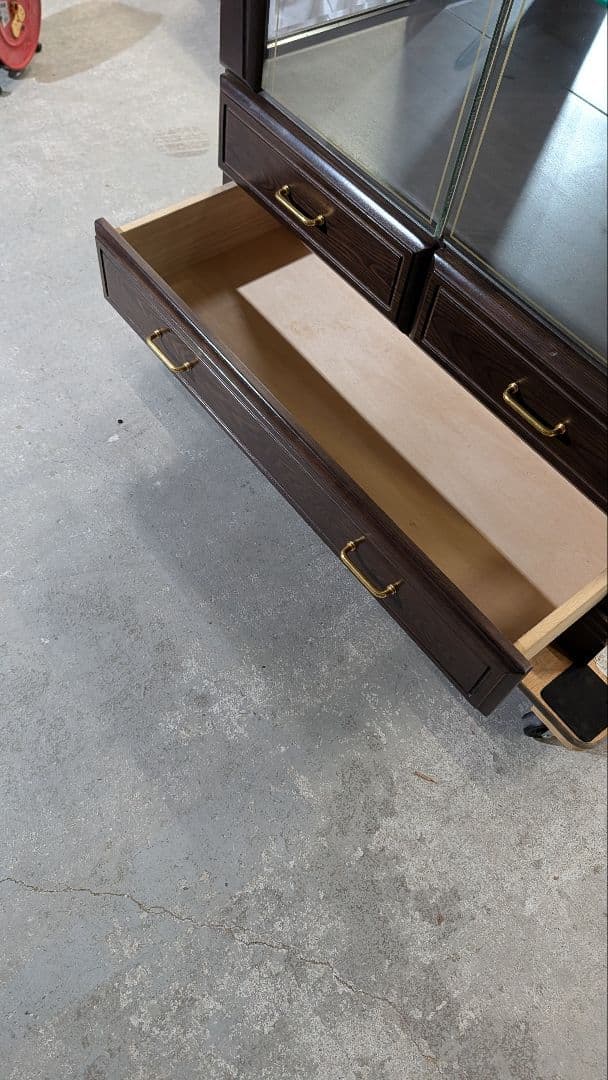大川家具　ディスプレー家具　ガラスショーケース　キュリオケース
