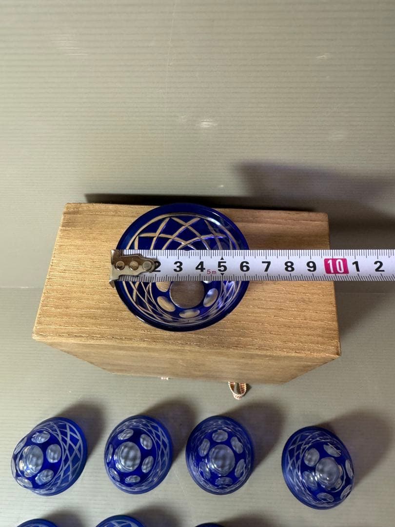2879 色被切子冷茶グラス　10客　未使用