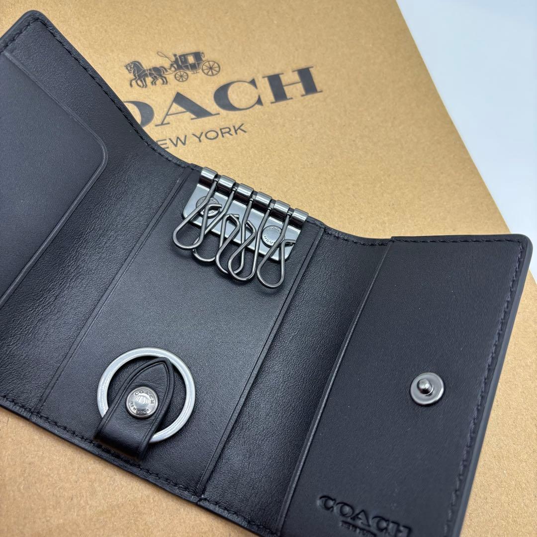 【COACH☆新品】ファイブ リング キー ケース☆シグネチャー レザー