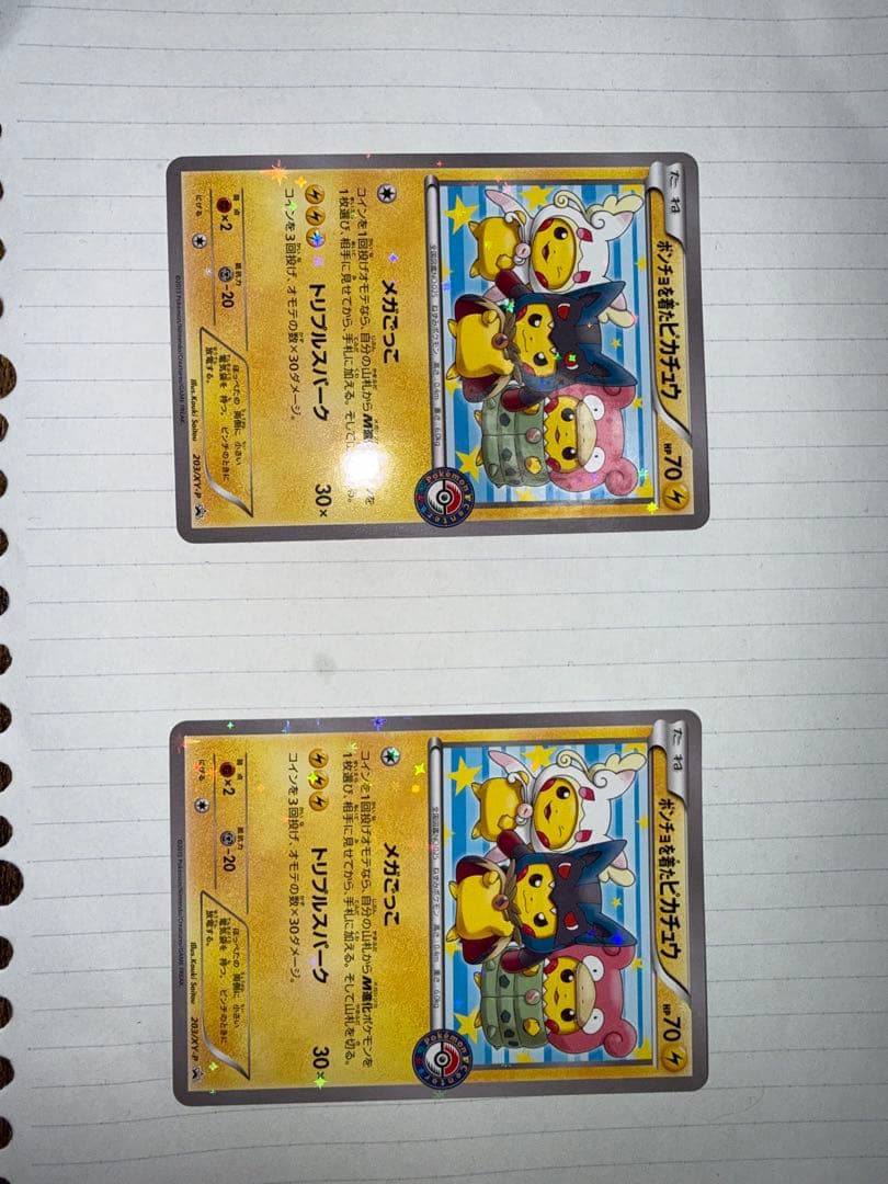 ポンチョを着たピカチュウ2枚セット