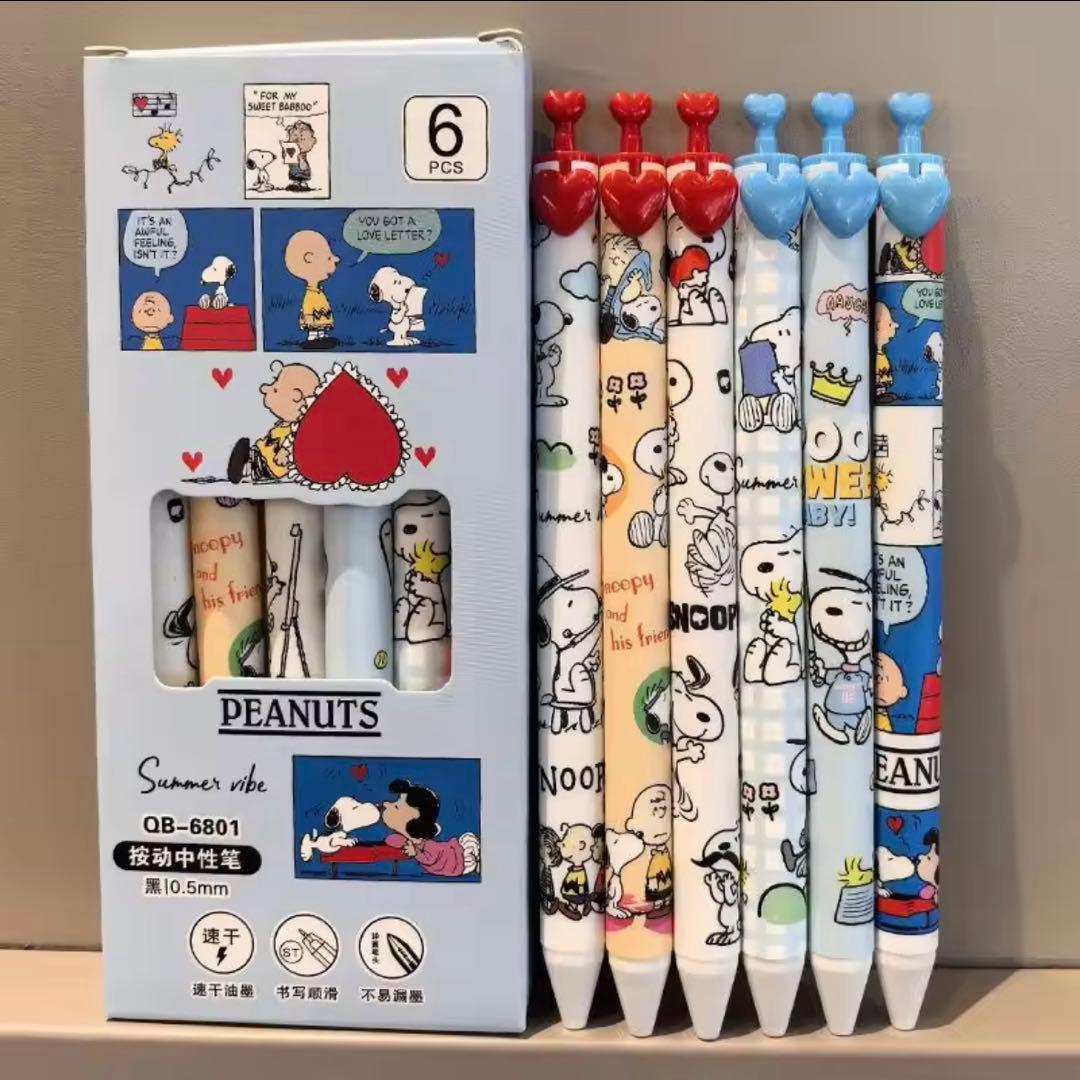 スヌピー　ボールペン　６本入り