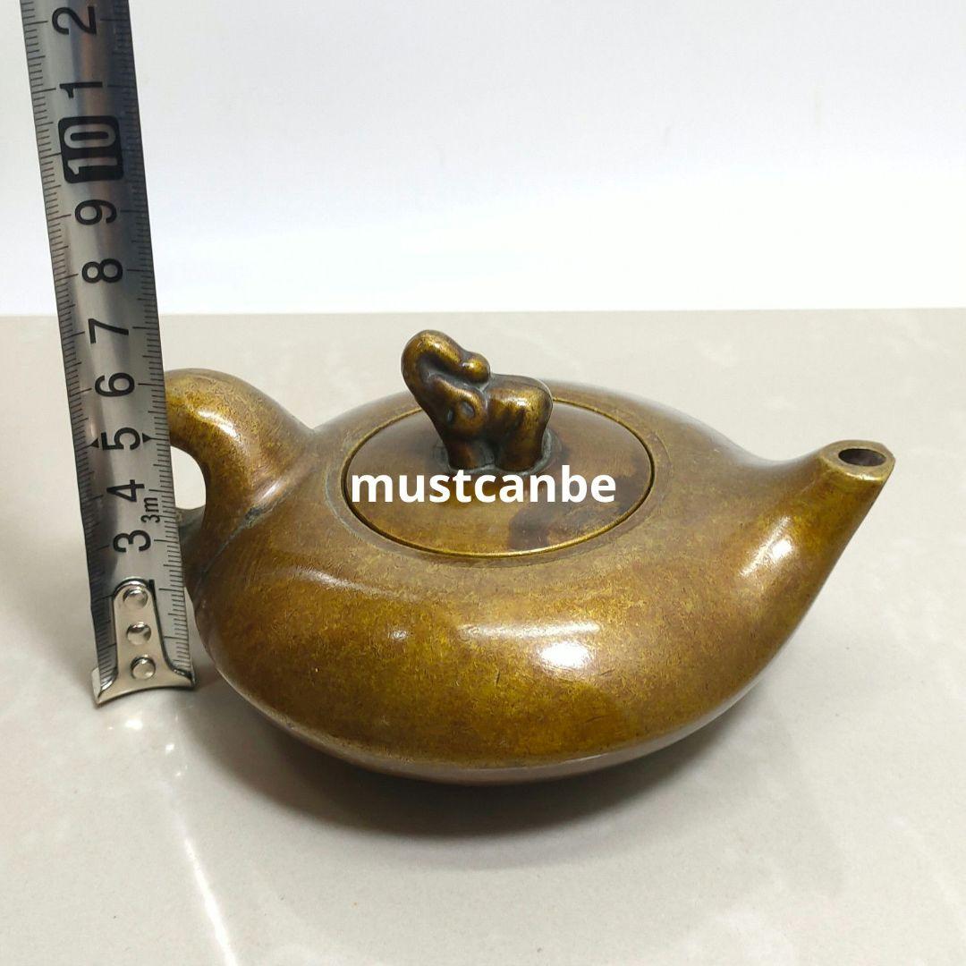 銅器 吉象象茶壺 茶道具 煎茶器 工芸品 置物