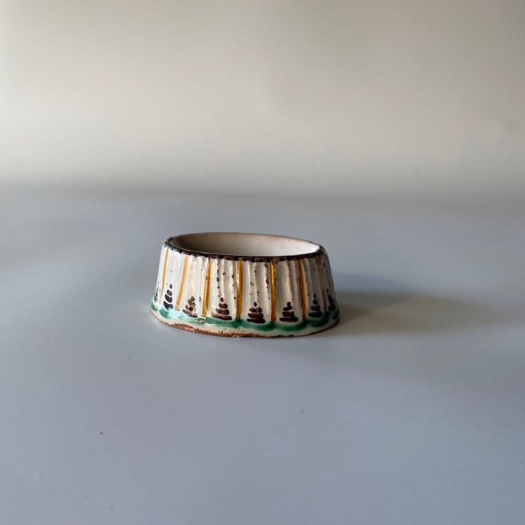 錫釉 ファイアンス 蓋置 18世紀 フランス デルフト 骨董 アンティーク 茶人