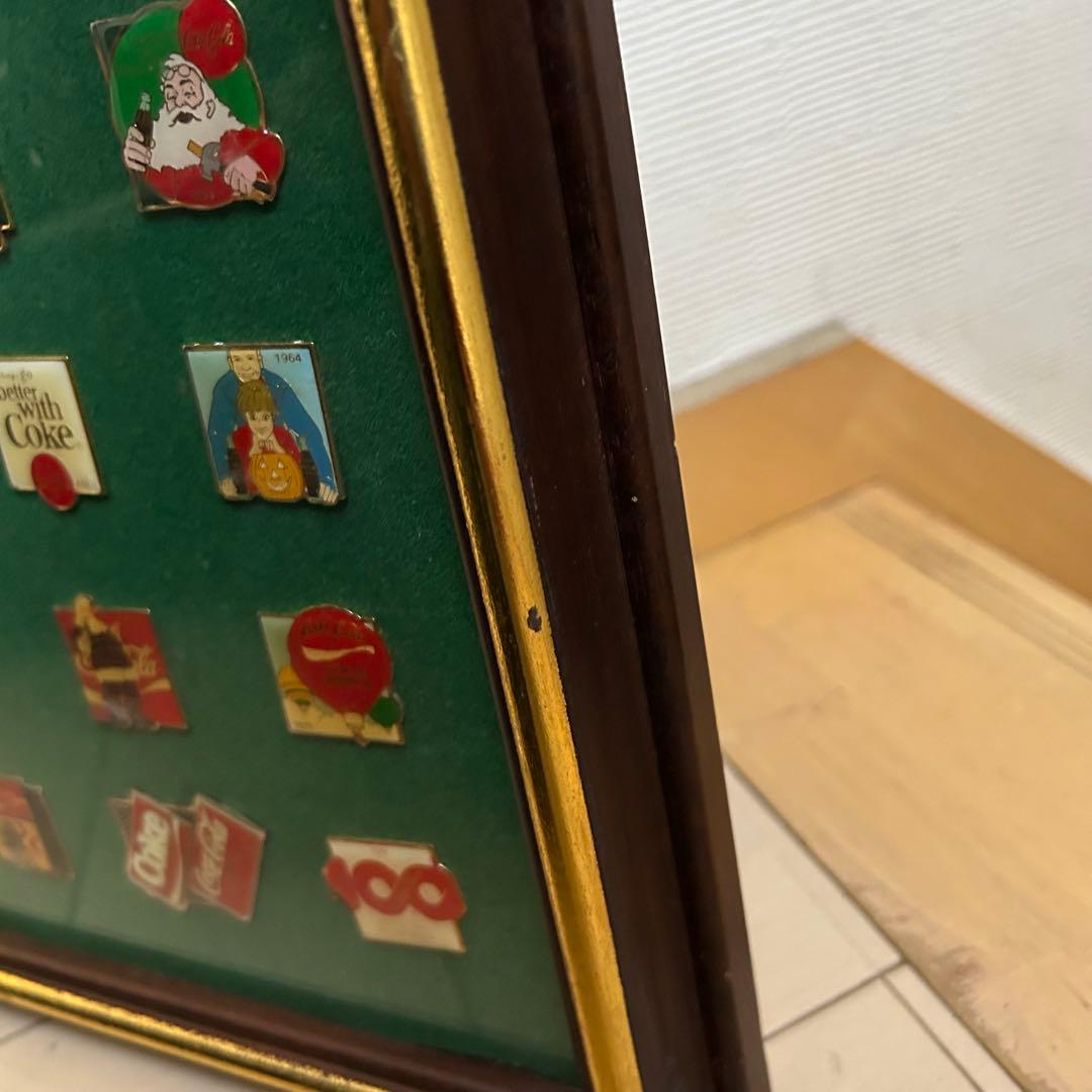 コカ・コーラ ピンバッジセット 額装品/ 100周年 1886-1986 限定品