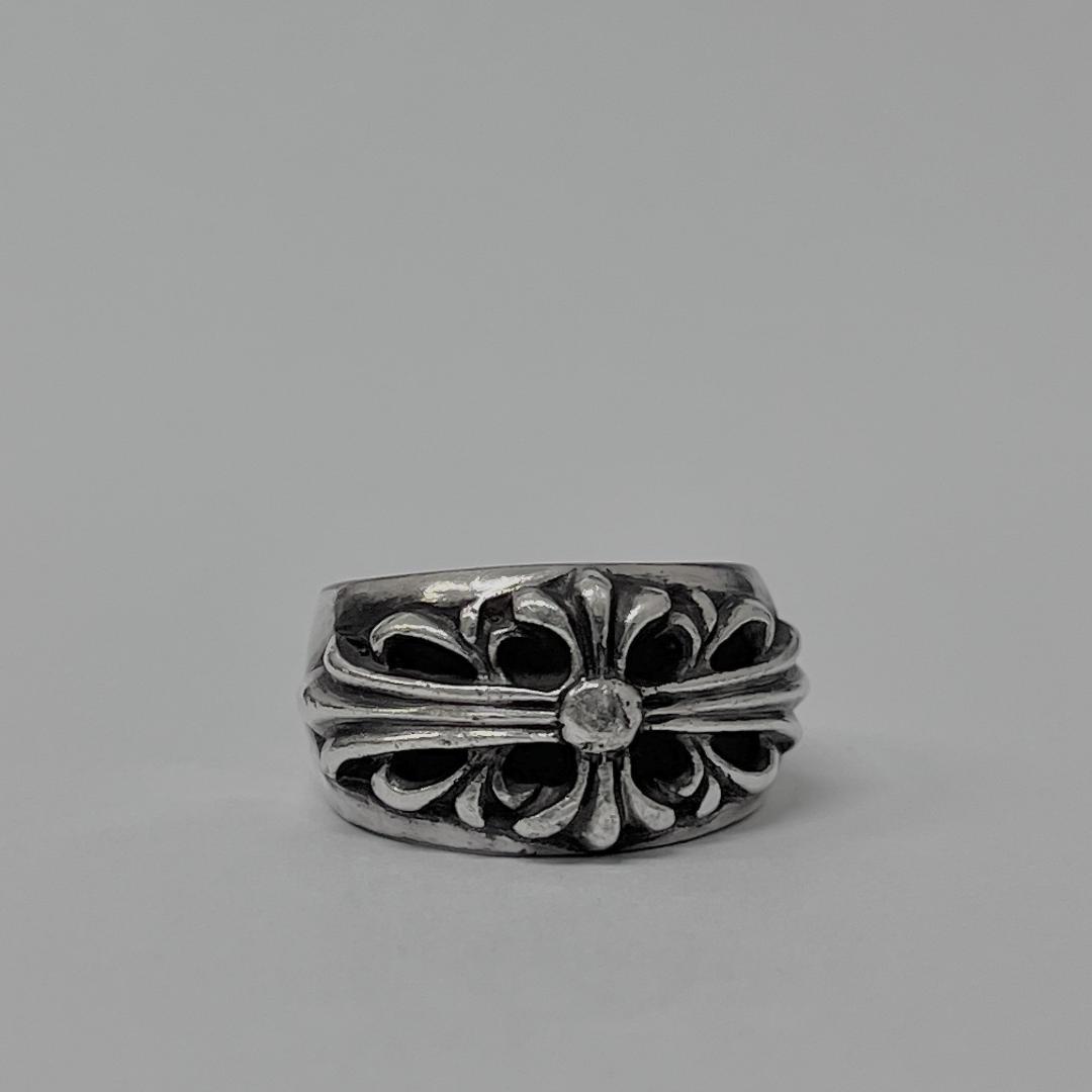 CHROME HEARTS フローラルクロスリング 1992 #17.5