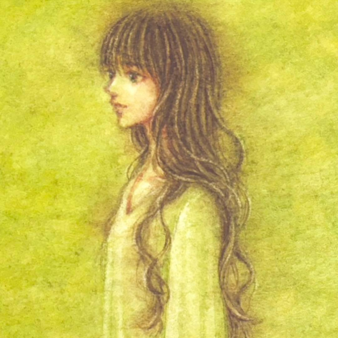 『ひだまり』（手描きイラスト・オリジナル・絵画・水彩画・人物画・原画）