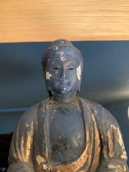木彫　江戸期　釈迦如来坐像（阿弥陀如来像）古美術　骨董品