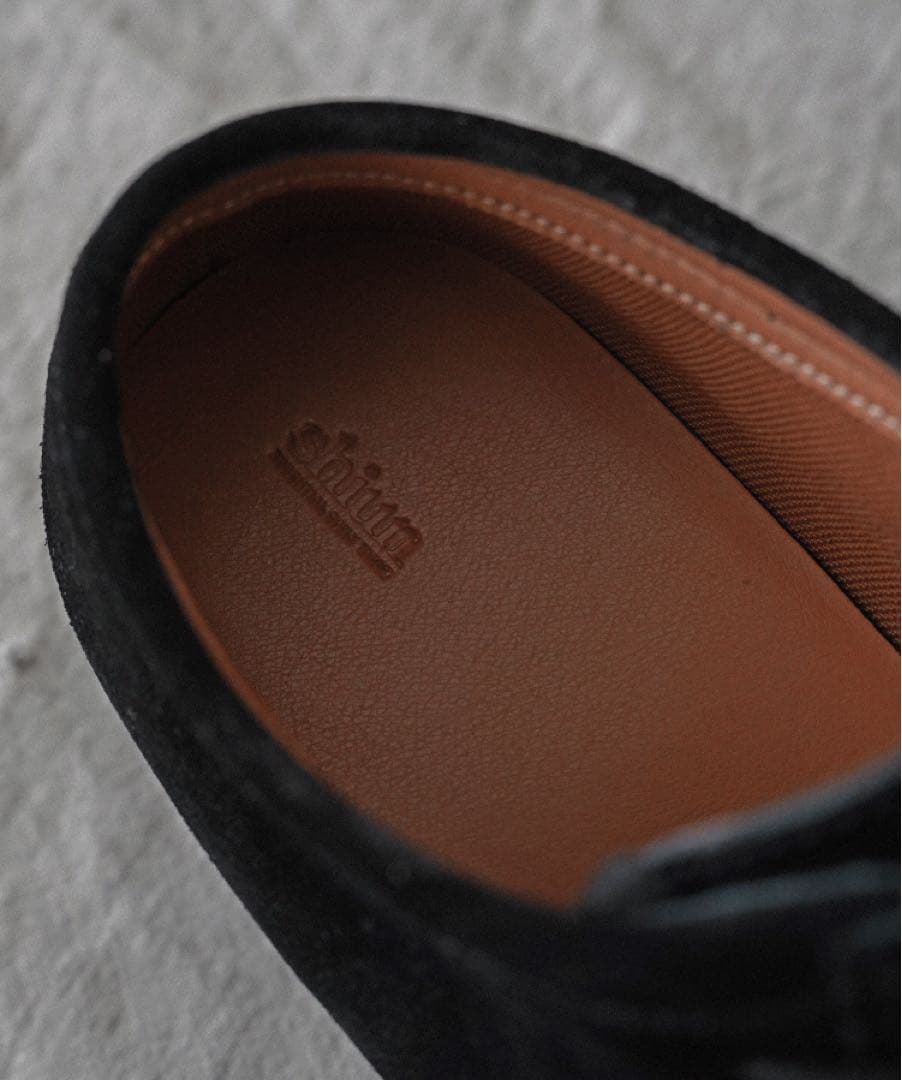 【新品】shiun BLACK SUEDE MOCCASIN　モカシン ブーツ