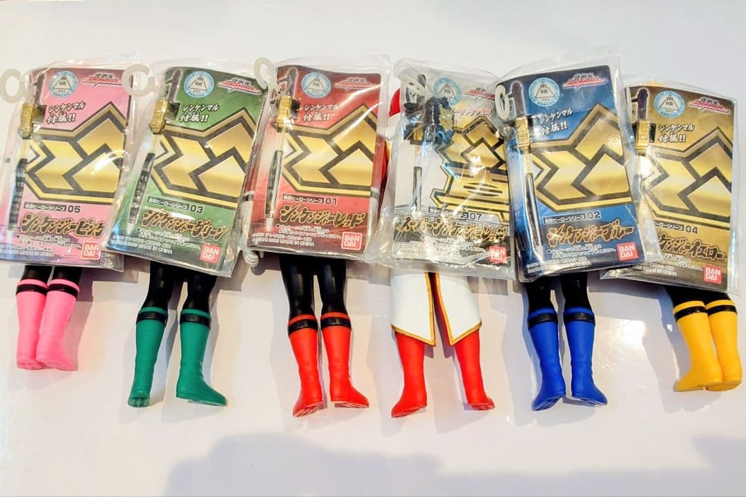 侍戦隊シンケンジャー 戦隊ヒーローシリーズソフビ 未使用品 タグ付属６体セット