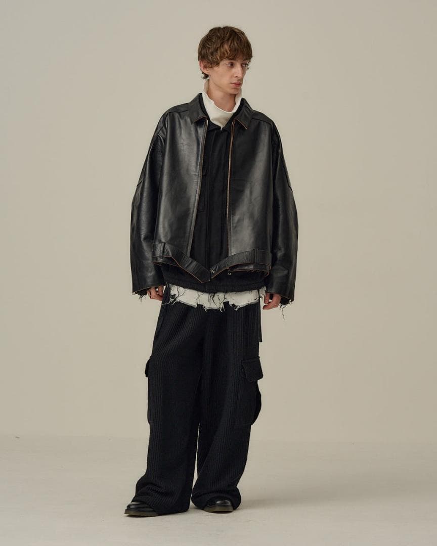 2　アンセルム　H.L ZIP UP JACKET　レザージャケット
