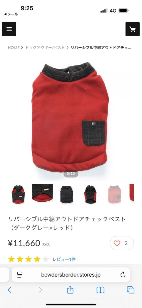 Bowders Border リバーシブルチェックベスト
