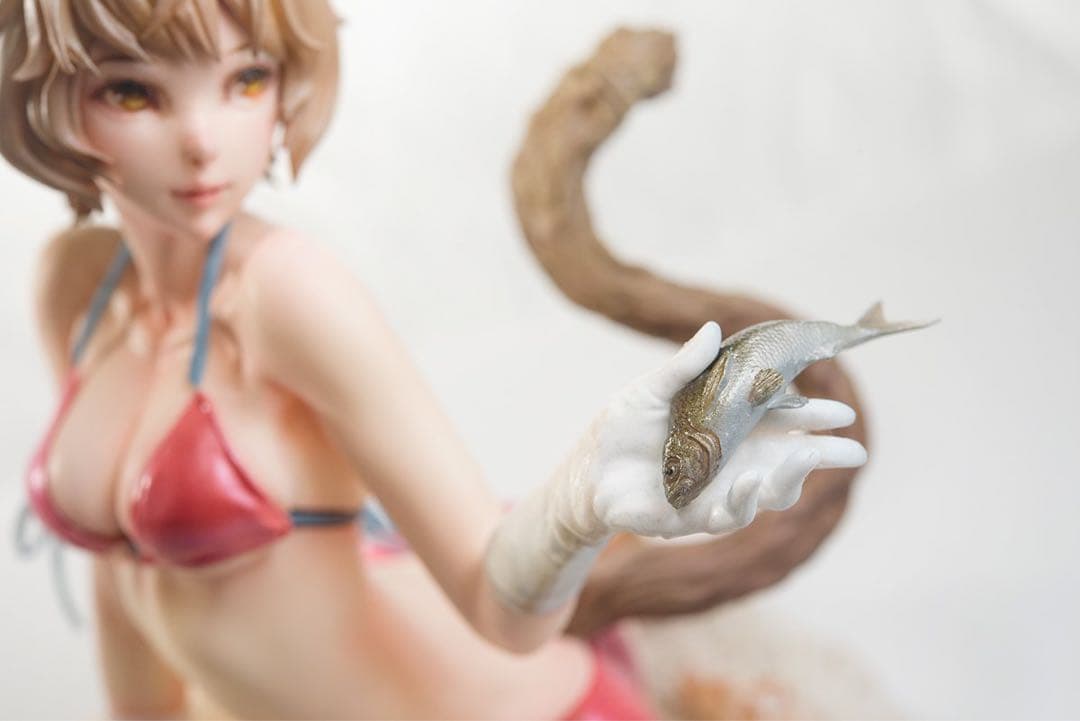 ワンフェス限定コマッコウ小抹香マルスズキ+水着猫 フィギュア 未塗装