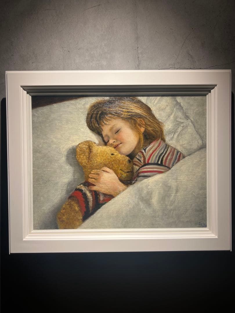 現代アート　リアリズム　肉筆油彩画　直筆サインあり　作者不詳