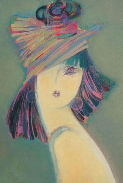 油絵 絵 絵画 インテリア 額付(銀) F4-051613 人物 女性像