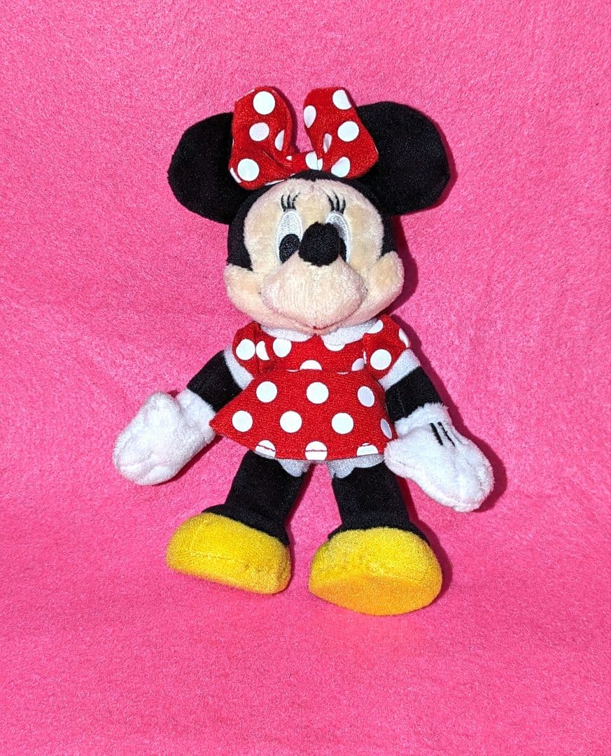 ♡美品♡ディズニー♡ミッキー＆ミニー♡ぬいぐるみマスコット＆ぬいぐるみピンバッジ