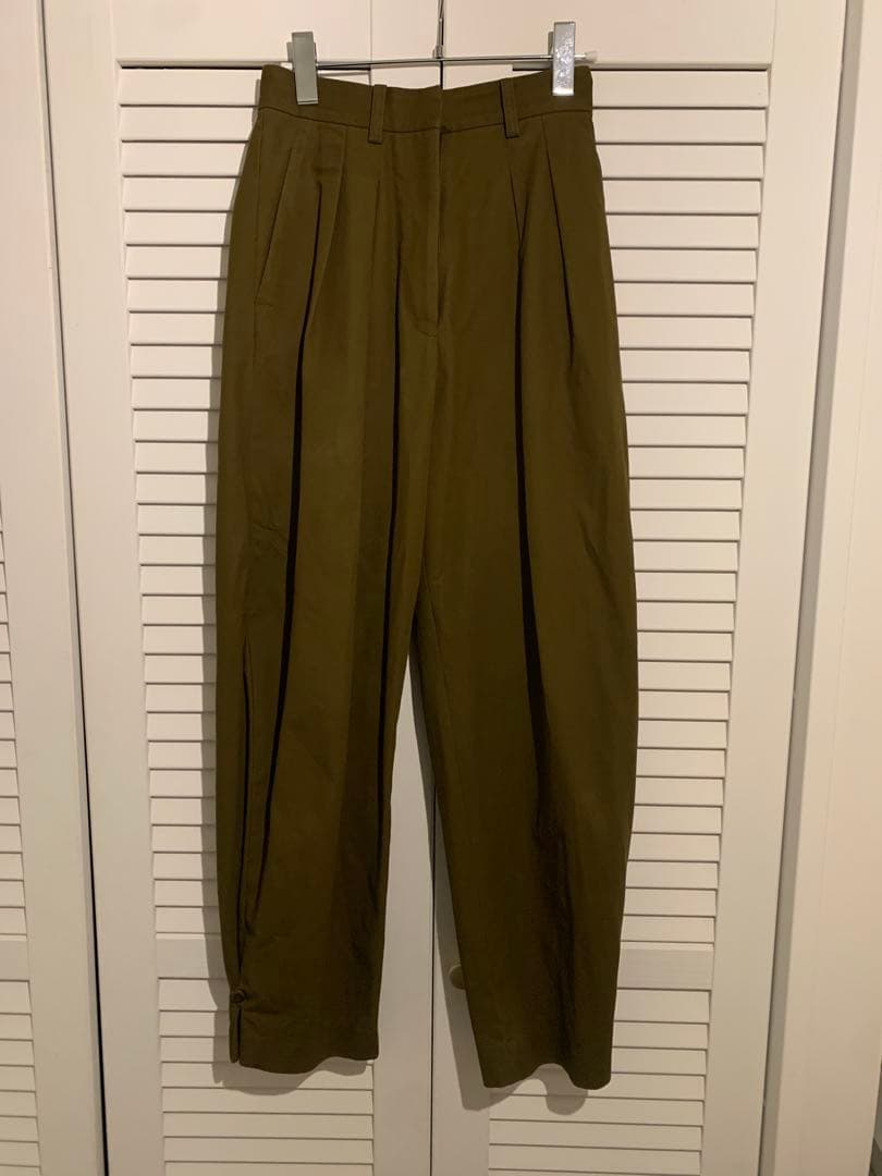 美品　＜H＞COTTON TWILL TUCK PANTS/パンツ