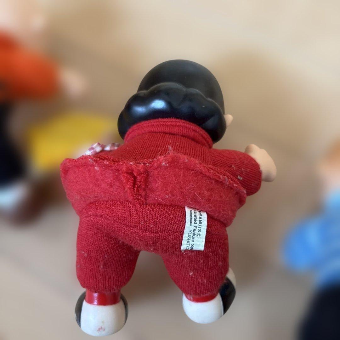 スヌーピー布服＋ソフビセット90年代ヴィンテージPEANUTS製