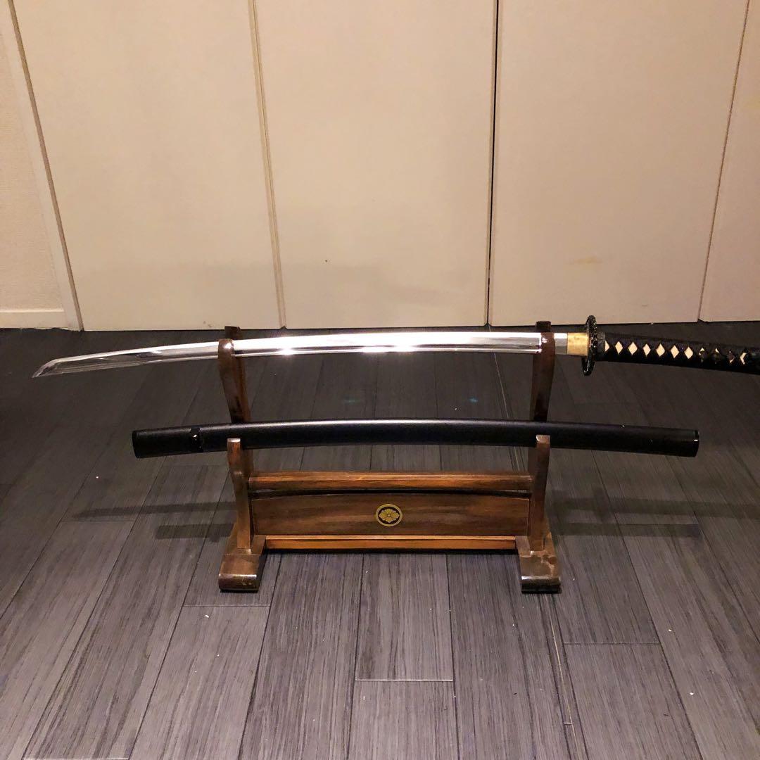専用　本格模造刀　居合刀　樋入り刀身　黒拵え　亜合金刀身