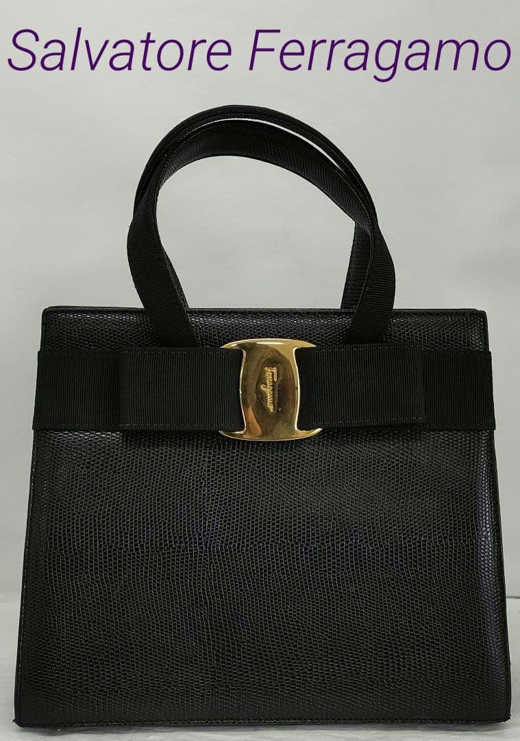 AQE03 サルヴァトーレフェラガモ 美品 ヴァラリボン ハンドバッグ