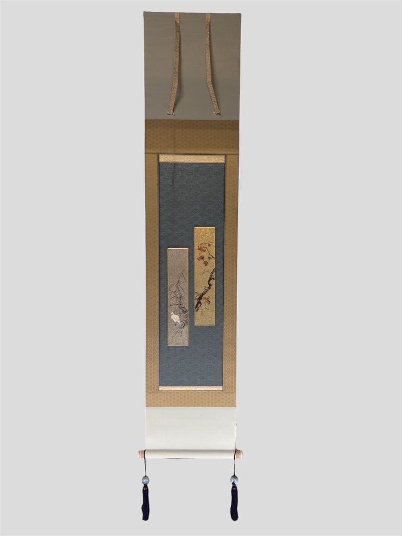 【中古品】酒井抱一　短冊掛　花鳥十二ヶ月画貼