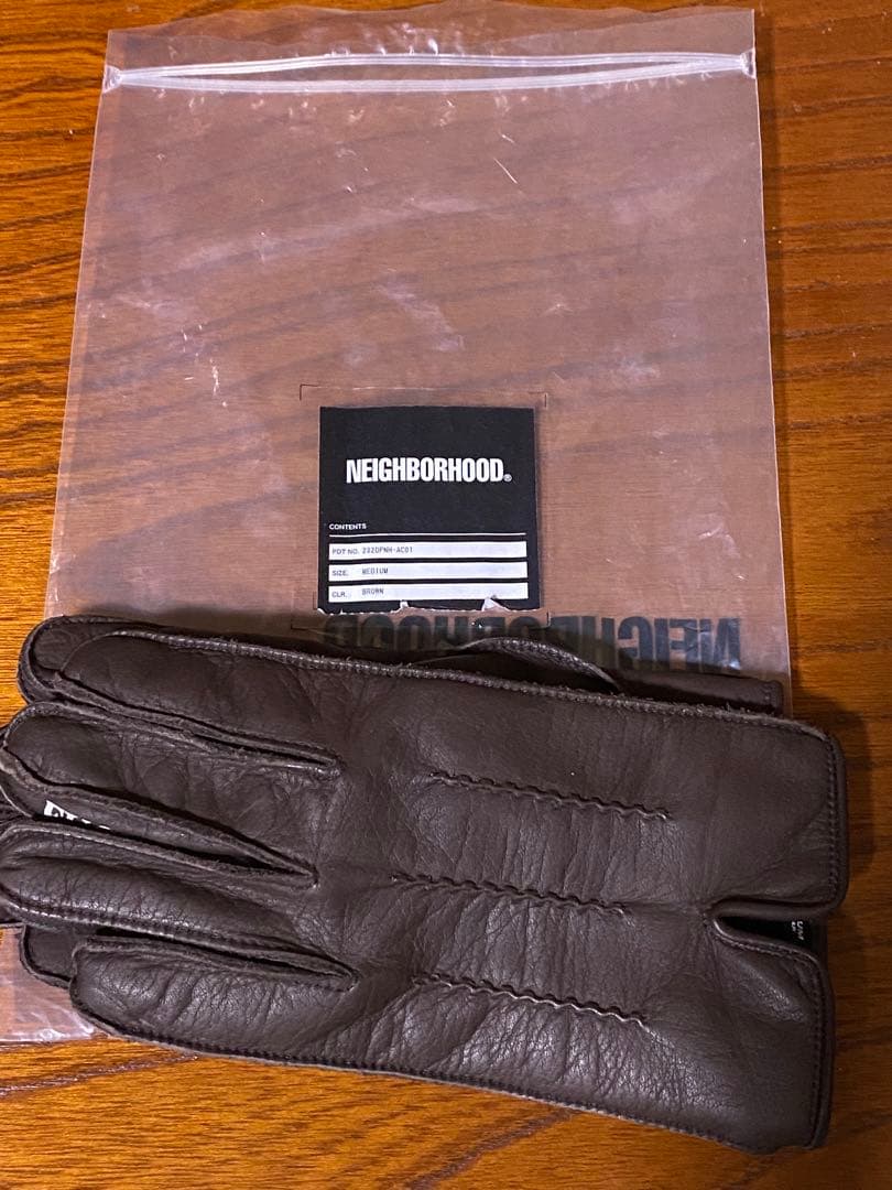 NEIGHBORHOOD レザーグローブ 手袋 Mサイズ 新品未使用