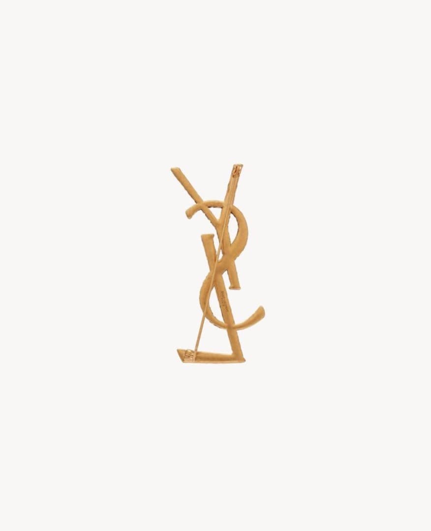 SAINT LAURENT ブローチ カサンドラ YSLブローチ（メタル）