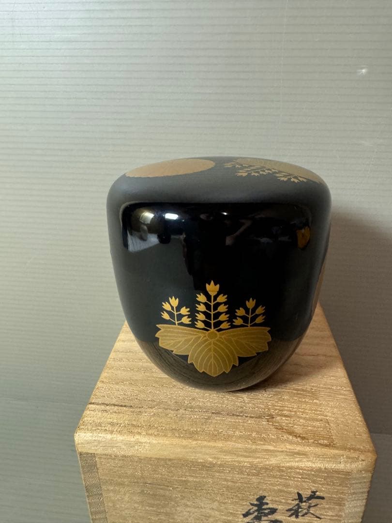 2881 茶道具　 棗　菊の御紋　未使用