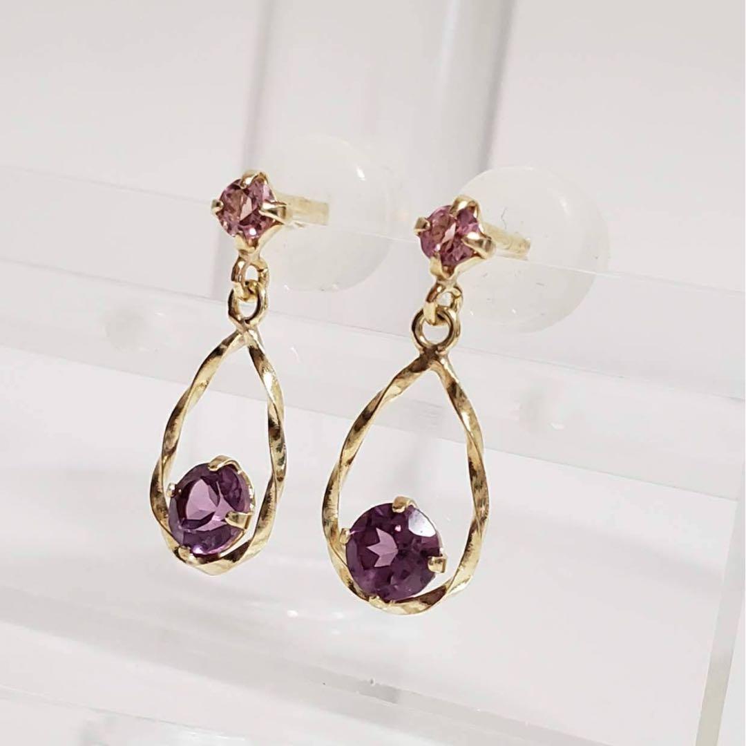 【クリスマスSALE目玉商品】新品未使用♡K10台☆ガーネットピアス