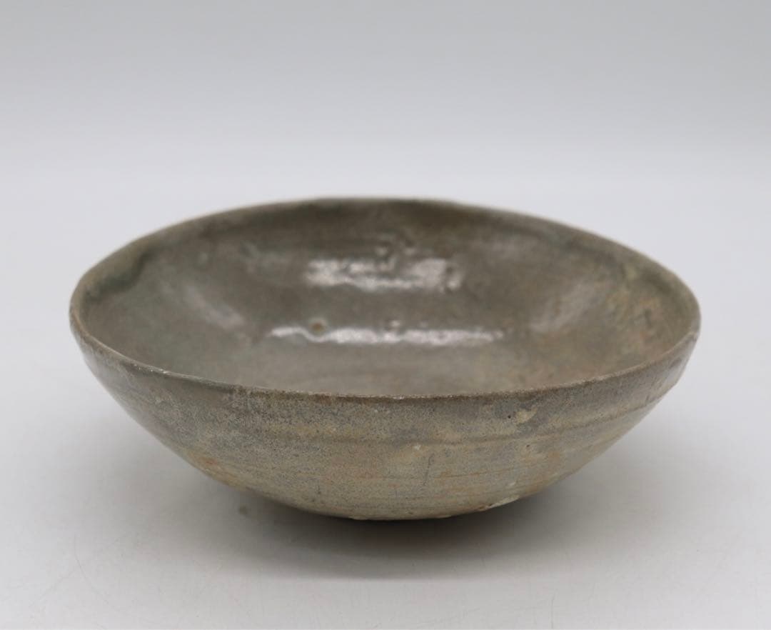 李朝　粉青釉茶碗　アンティーク　送料込み0528
